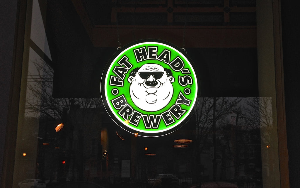 Illuminated Brewery Logo Sign - Fat Head's Original Headgear